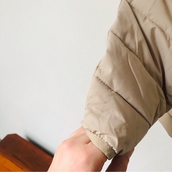 Abercrombie & Fitch Taupe Tan Lightweight Packable Puffer winter coat - sz m - Picture 8 of 11